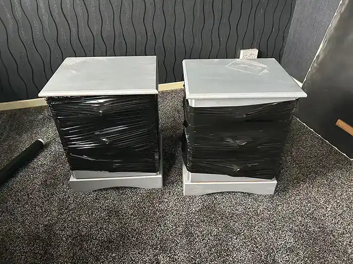 Professionally wrapped furniture ready for removal by SDS Man and Van in Plymouth Devon, handled with care as if our own