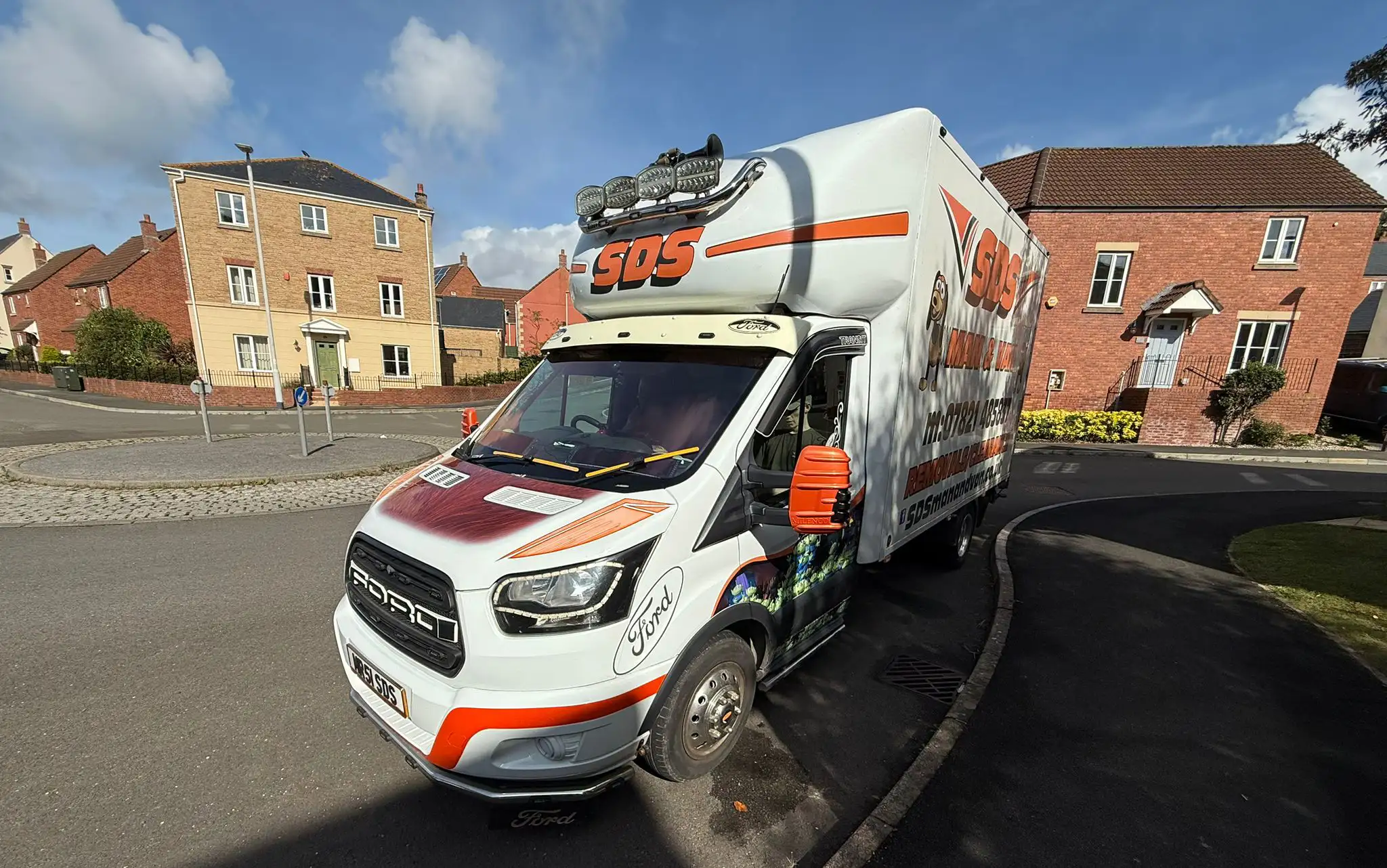 SDS Man and Van Plymouth van loaded for a long distance house move